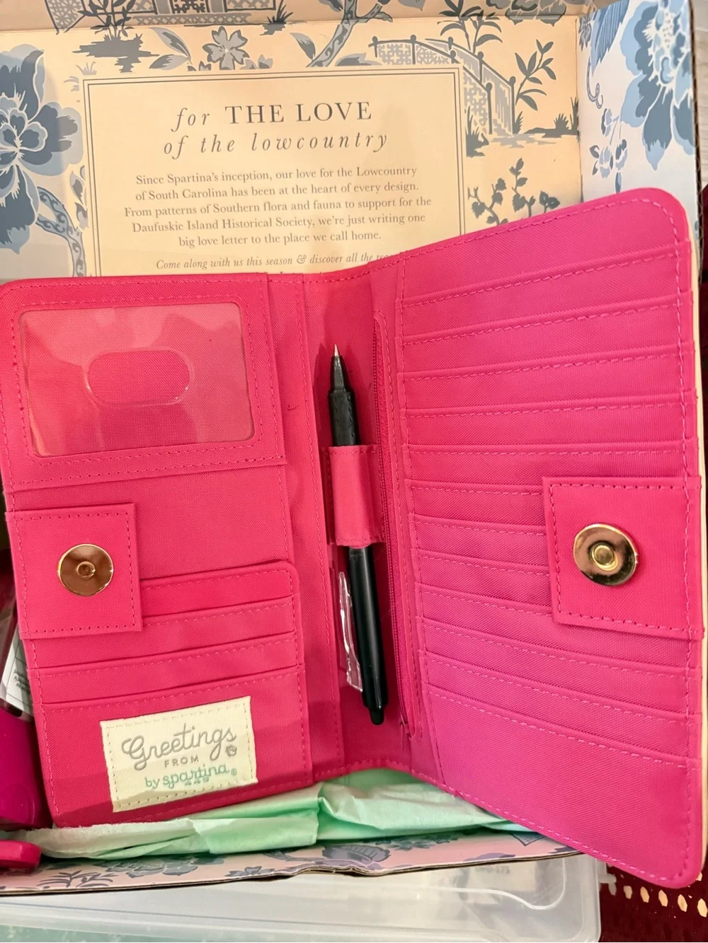 spartina authentic wallet in Mint and Peach - Picture 3 of 3